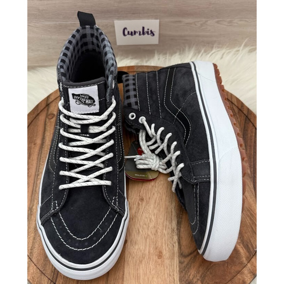 Vans Other - VANS Sk8-Hi MTE-1 Plaid Grey/White Men's Sz 9 Wmns 10.5 Sneakers High-Top Shoes